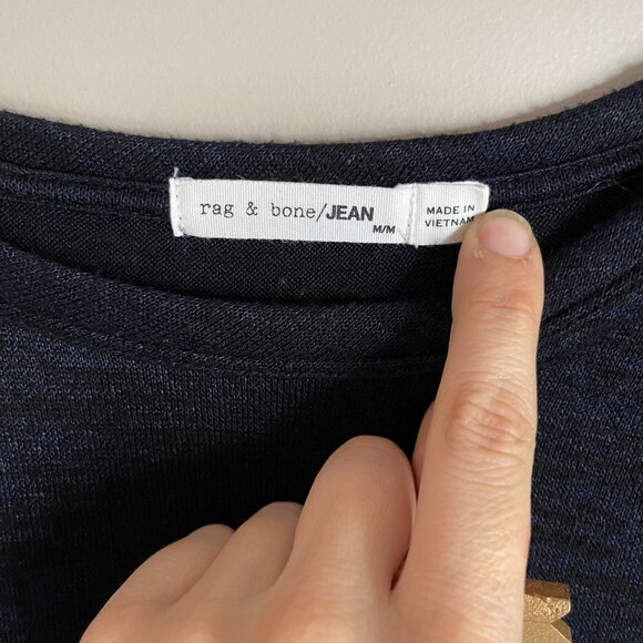 Women’s Rag & Bone Hudson Long-Sleeve Tee Size M - Picture 8 of 15